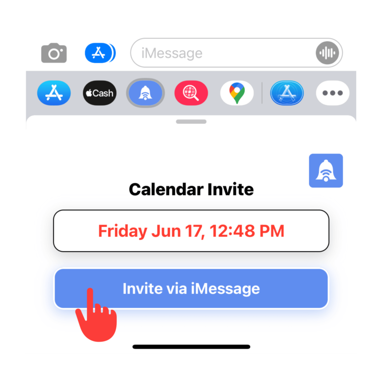 iMessage Calendar Invite Pingtumi