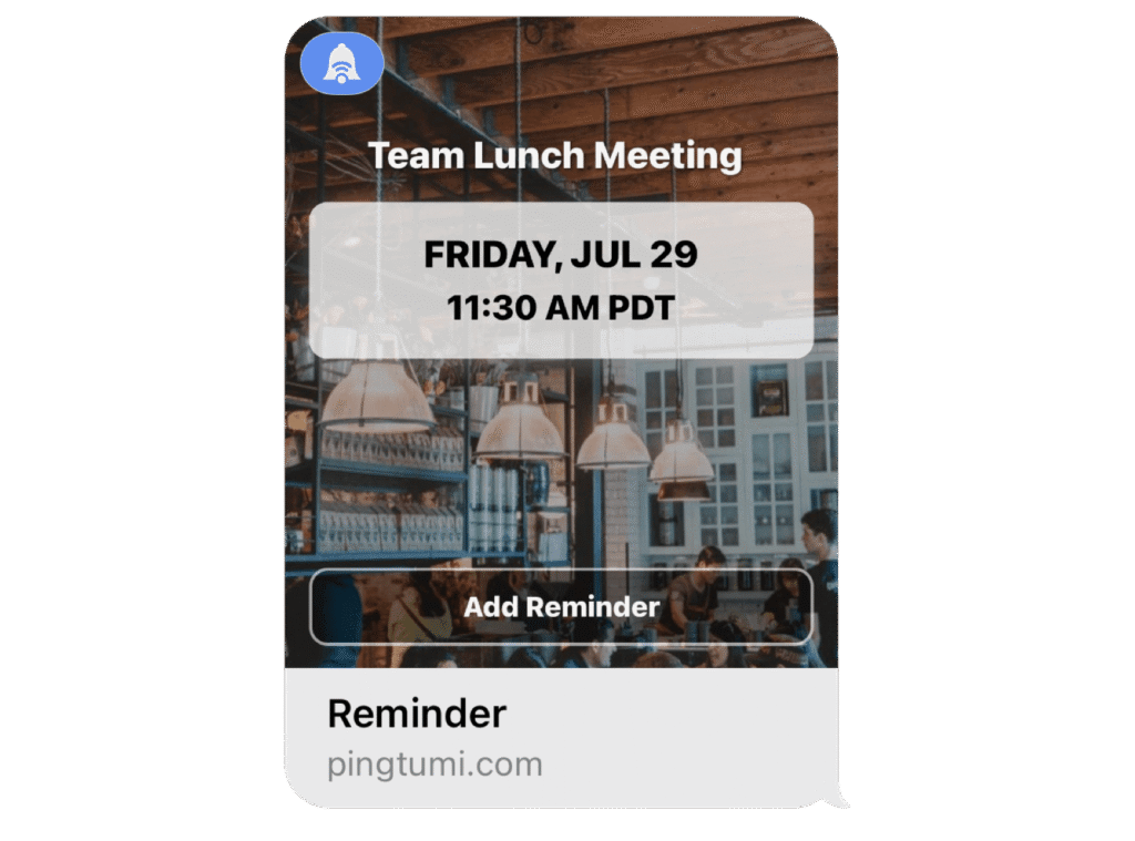 Pingtumi Reminders for iMessage