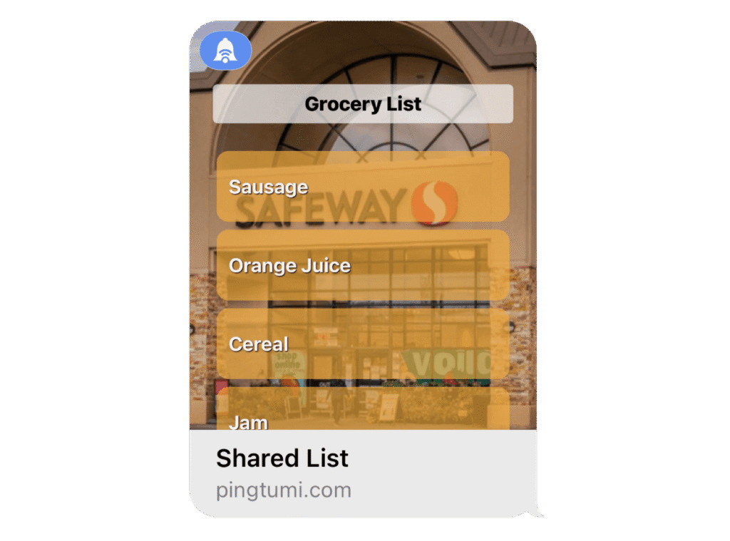 Pingtumi Shared List for iMessage