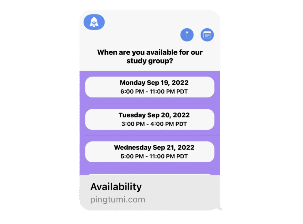 Pingtumi Availability for iMessage